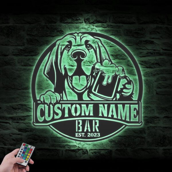 Custom-Funny-Bloodhound-Thirsty-Beer-Pub-Metal-Wall-Art-LED-Light_1