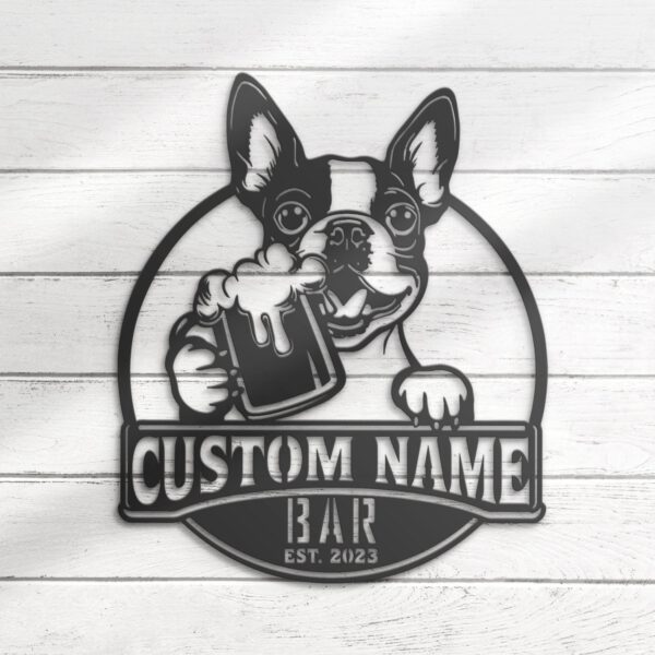 Custom-Funny-Boston-Terrier-Thirsty-Beer-Pub-Metal-Wall-Art-LED-Light_2