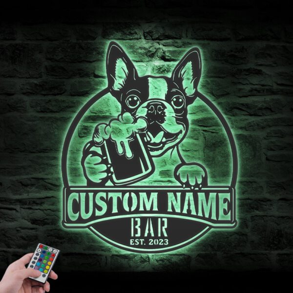 Custom-Funny-Boston-Terrier-Thirsty-Beer-Pub-Metal-Wall-Art-LED-Light_4