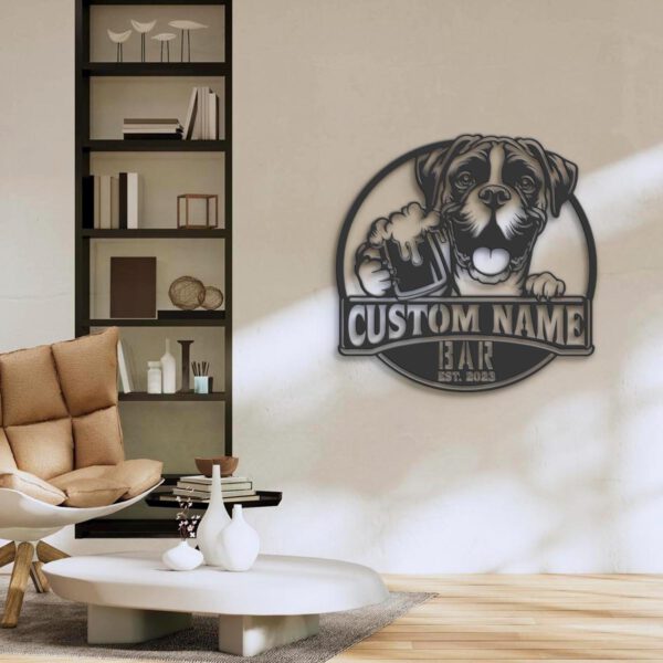 Custom-Funny-Boxer-Thirsty-Beer-Pub-Metal-Wall-Art-LED-Light_2