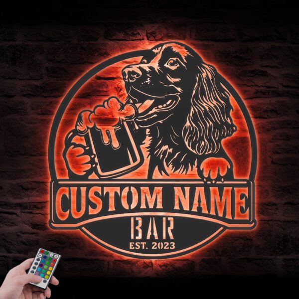 Custom-Funny-Boykin-Spaniel-Thirsty-Beer-Pub-Metal-Wall-Art-LED-Light_1