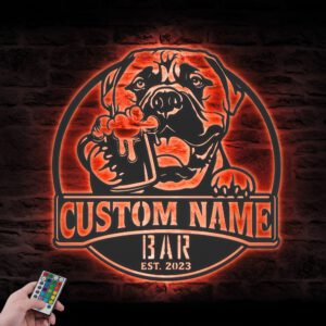 Custom-Funny-Bullmastiff-Thirsty-Beer-Pub-Metal-Wall-Art-LED-Light_2