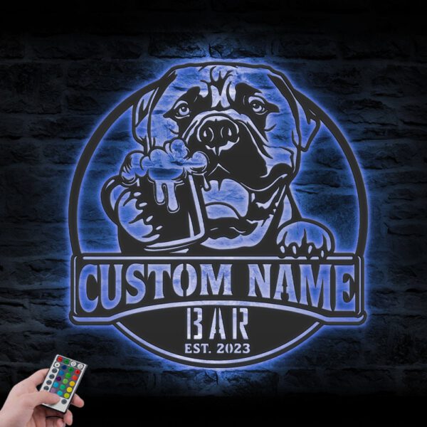 Custom-Funny-Bullmastiff-Thirsty-Beer-Pub-Metal-Wall-Art-LED-Light_5