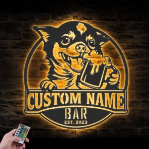 Custom-Funny-Chihuahua-Thirsty-Beer-Pub-Metal-Wall-Art-LED-Light_2