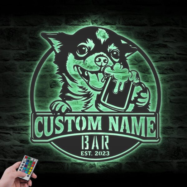 Custom-Funny-Chihuahua-Thirsty-Beer-Pub-Metal-Wall-Art-LED-Light_4