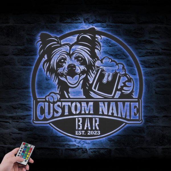 Custom-Funny-Chinese-Crested-Thirsty-Beer-Pub-Metal-Wall-Art-LED-Light_1