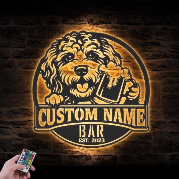 Custom-Funny-Cockapoo-Thirsty-Beer-Pub-Metal-Wall-Art-LED-Light_6