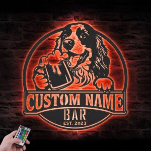 Custom-Funny-Cocker-Spaniel-Thirsty-Beer-Pub-Metal-Wall-Art-LED-Light_1