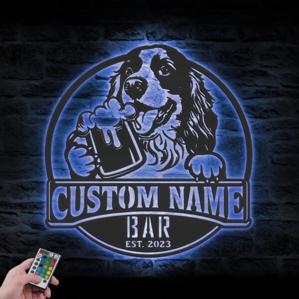 Custom-Funny-Cocker-Spaniel-Thirsty-Beer-Pub-Metal-Wall-Art-LED-Light_5