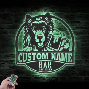 Custom-Funny-Croatian-Sheepdog-Thirsty-Beer-Pub-Metal-Wall-Art-LED-Light_1