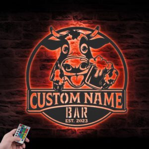 Custom-Funny-Dairy-Cattle-Beer-Pub-Metal-Wall-Art-LED-Light-3