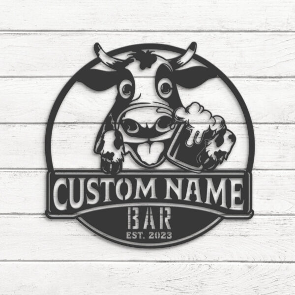 Custom-Funny-Dairy-Cattle-Beer-Pub-Metal-Wall-Art-LED-Light-7