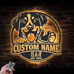 Custom-Funny-Entlebucher-Mountain-Thirsty-Beer-Pub-Metal-Wall-Art-LED-Light_1