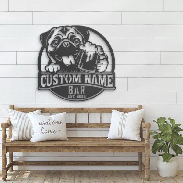 Custom-Funny-Fawn-Pug-Thirsty-Beer-Pub-Metal-Wall-Art-LED-Light_3