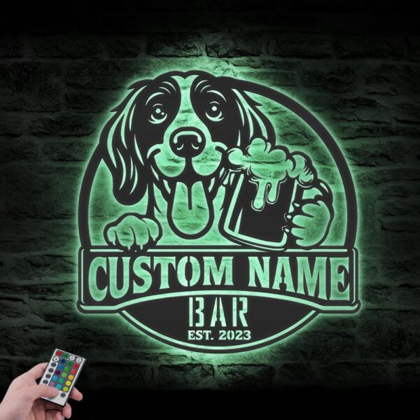 Custom-Funny-Field-Spaniel-Thirsty-Beer-Pub-Metal-Wall-Art-LED-Light_3