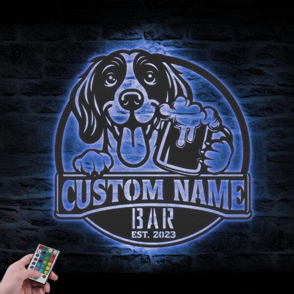 Custom-Funny-Field-Spaniel-Thirsty-Beer-Pub-Metal-Wall-Art-LED-Light_5