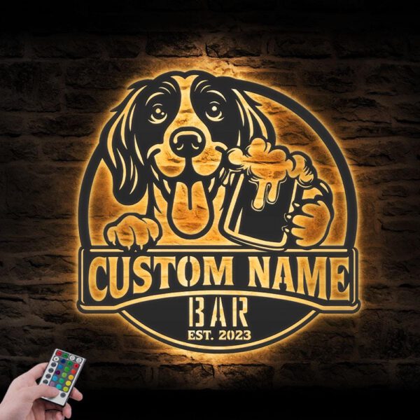 Custom-Funny-Field-Spaniel-Thirsty-Beer-Pub-Metal-Wall-Art-LED-Light_8