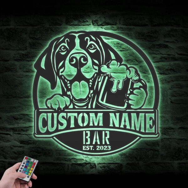 Custom-Funny-German-Pointer-Thirsty-Beer-Pub-Metal-Wall-Art-LED-Light_1