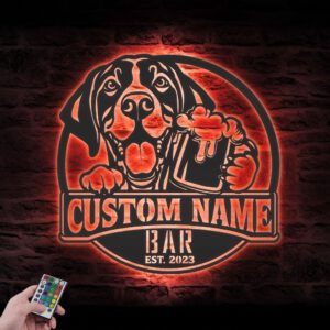 Custom-Funny-German-Pointer-Thirsty-Beer-Pub-Metal-Wall-Art-LED-Light_2