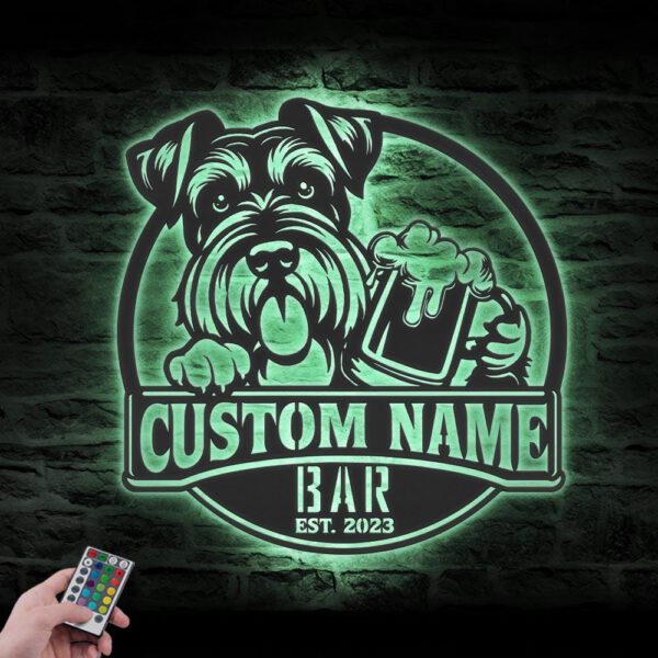 Custom-Funny-Giant-Schnauzer-Thirsty-Beer-Pub-Metal-Wall-Art-LED-Light_2