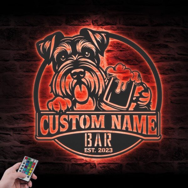 Custom-Funny-Giant-Schnauzer-Thirsty-Beer-Pub-Metal-Wall-Art-LED-Light_6