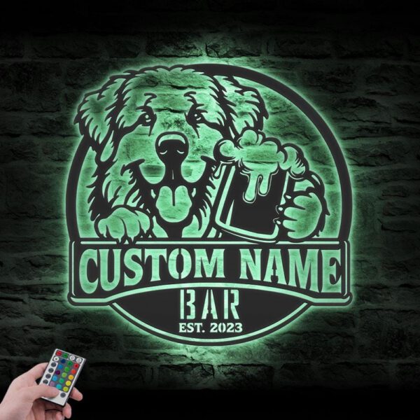 Custom-Funny-Great-Pyrenees-Thirsty-Beer-Pub-Metal-Wall-Art-LED-Light_1