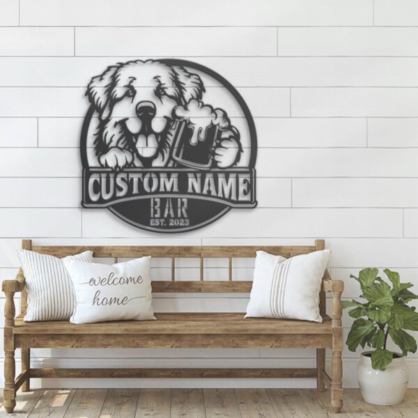 Custom-Funny-Great-Pyrenees-Thirsty-Beer-Pub-Metal-Wall-Art-LED-Light_3