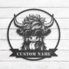 Custom-Funny-Highland-Cow-Glasses-Metal-Wall-Art-LED-Light-4