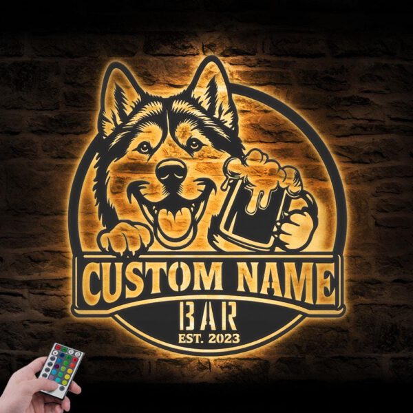 Custom-Funny-Huskador-Thirsty-Beer-Pub-Metal-Wall-Art-LED-Light_6