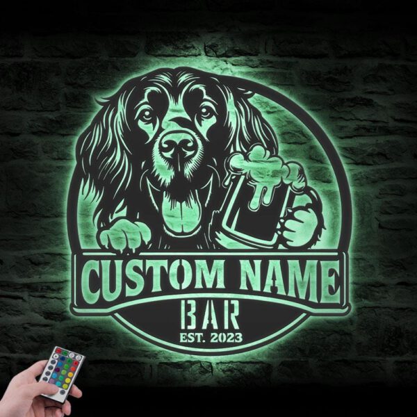 Custom-Funny-Irish-Setter-Thirsty-Beer-Pub-Metal-Wall-Art-LED-Light_1