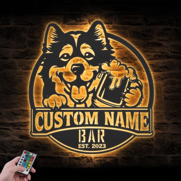 Custom-Funny-Karelian-Bear-Thirsty-Beer-Pub-Metal-Wall-Art-LED-Light_1