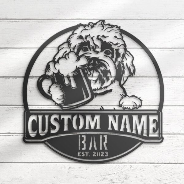 Custom-Funny-Maltese-Thirsty-Beer-Pub-Metal-Wall-Art-LED-Light_2