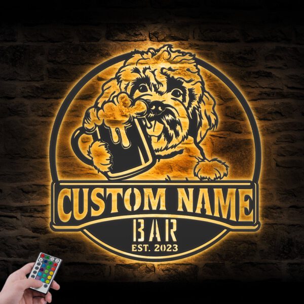 Custom-Funny-Maltese-Thirsty-Beer-Pub-Metal-Wall-Art-LED-Light_7