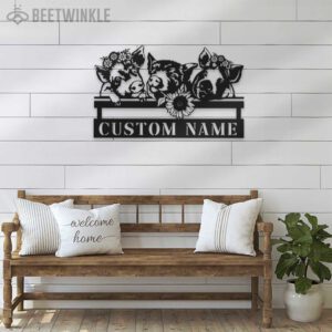 Custom-Funny-Pig-Farmhouse-Metal-Wall-Art-LED-Light-2-1