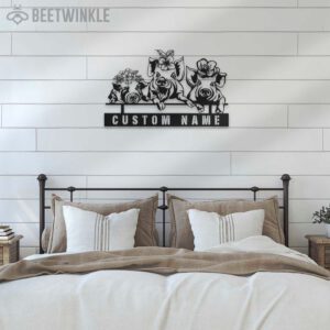 Custom-Funny-Pig-Farmhouse-Metal-Wall-Art-LED-Light-3