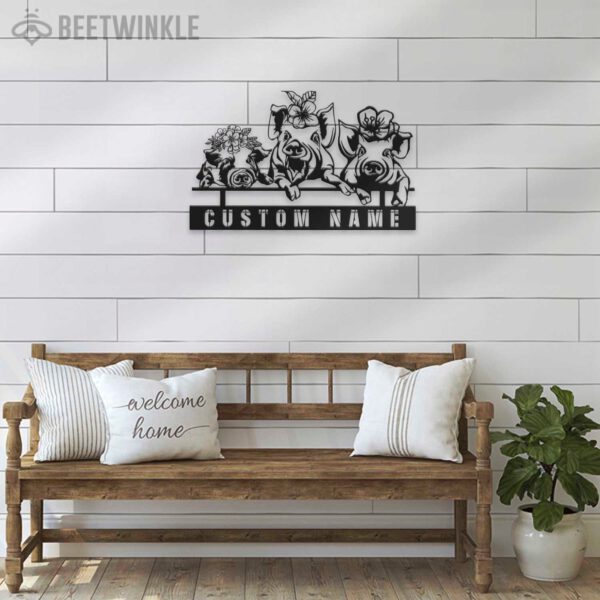 Custom-Funny-Pig-Farmhouse-Metal-Wall-Art-LED-Light