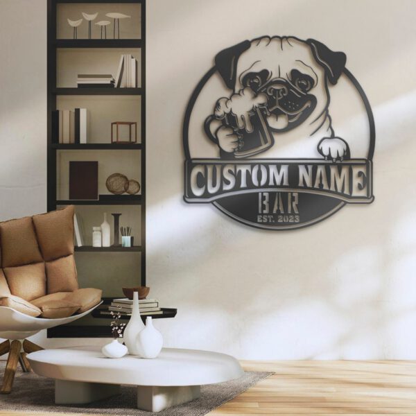 Custom-Funny-Pug-Beer-Pub-Metal-Wall-Art-LED-Light_5