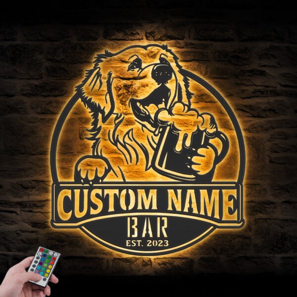 Custom-Funny-Pyrenean-Mountain-Beer-Pub-Metal-Wall-Art-LED-Light_1