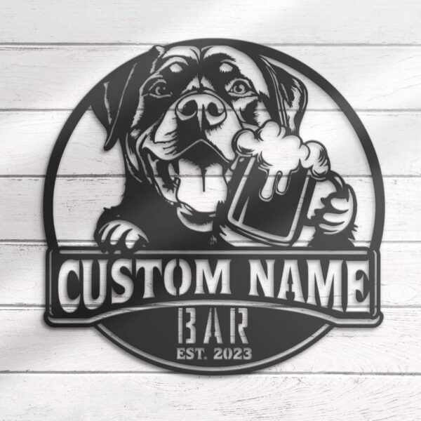 Custom-Funny-Rottweiler-Thirsty-Beer-Pub-Metal-Wall-Art-LED-Light_6