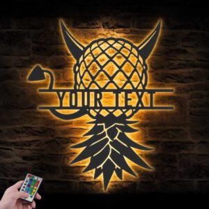 Custom-Funny-Upside-Down-Pineapple-Metal-Wall-Art-LED-Light-10