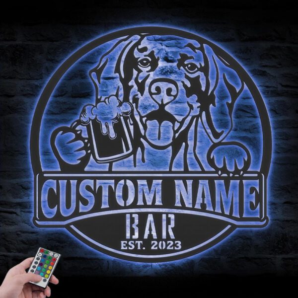 Custom-Funny-Weimaraner-Thirsty-Beer-Pub-Metal-Wall-Art-LED-Light_1