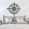 Custom-GPS-Nautical-Compass-Rose-Metal-Wall-Art-LED-Light-10