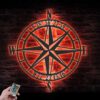 Custom-GPS-Nautical-Compass-Rose-Metal-Wall-Art-LED-Light