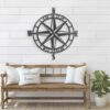 Custom-GPS-Nautical-Compass-Rose-Metal-Wall-Art-LED-Light-3