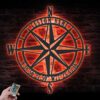 Custom-GPS-Nautical-Compass-Rose-Metal-Wall-Art-LED-Light-7