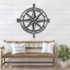 Custom-GPS-Nautical-Compass-Rose-Metal-Wall-Art-LED-Light-9