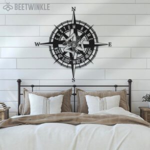 Custom-GPS-Sicilian-Trinacria-Compass-Metal-Wall-Art-LED-Light-3