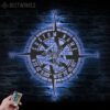 Custom-GPS-Sicilian-Trinacria-Compass-Metal-Wall-Art-LED-Light-8