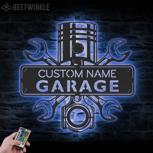 Custom-Garage-Metal-Wall-Art-LED-Light-17