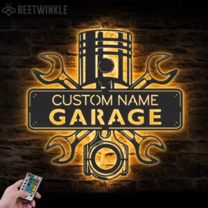 Custom-Garage-Metal-Wall-Art-LED-Light-2-2